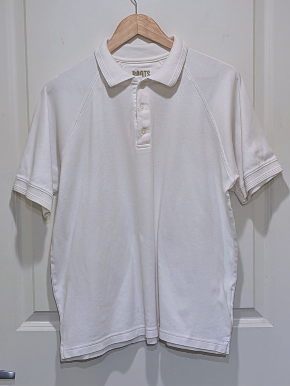 EUC Roots Golf M White Cotton Polo Shirt
